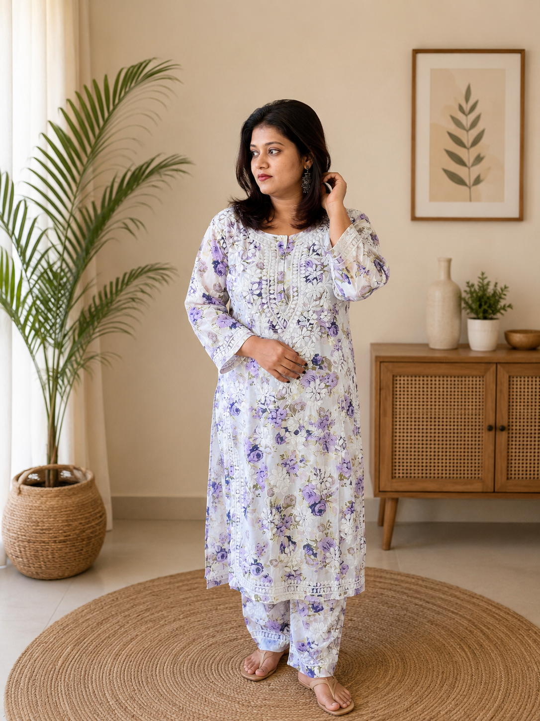 Mul Cotton Kurti Palazzo Set