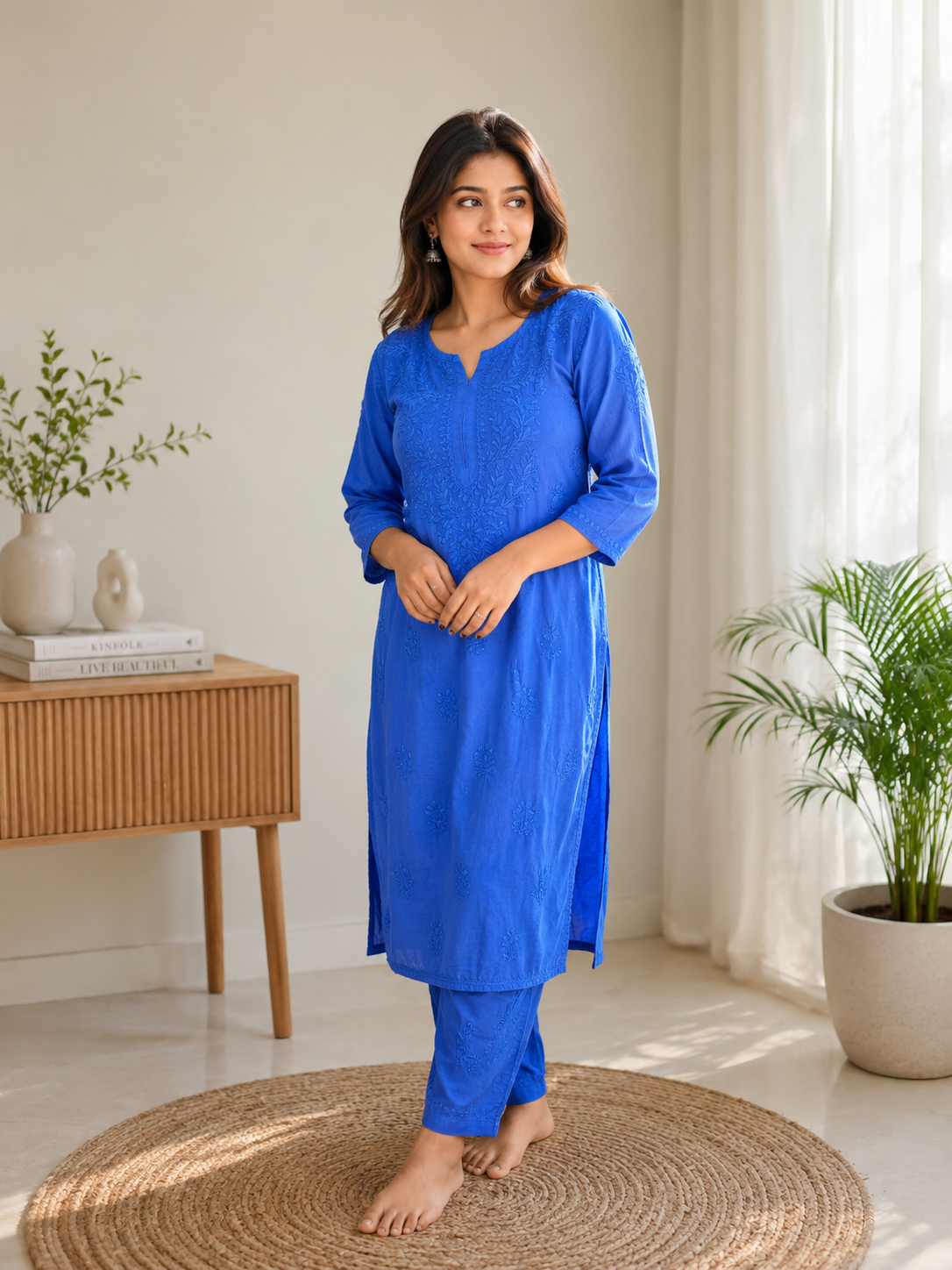 Rayon Kurti Palazzo Set