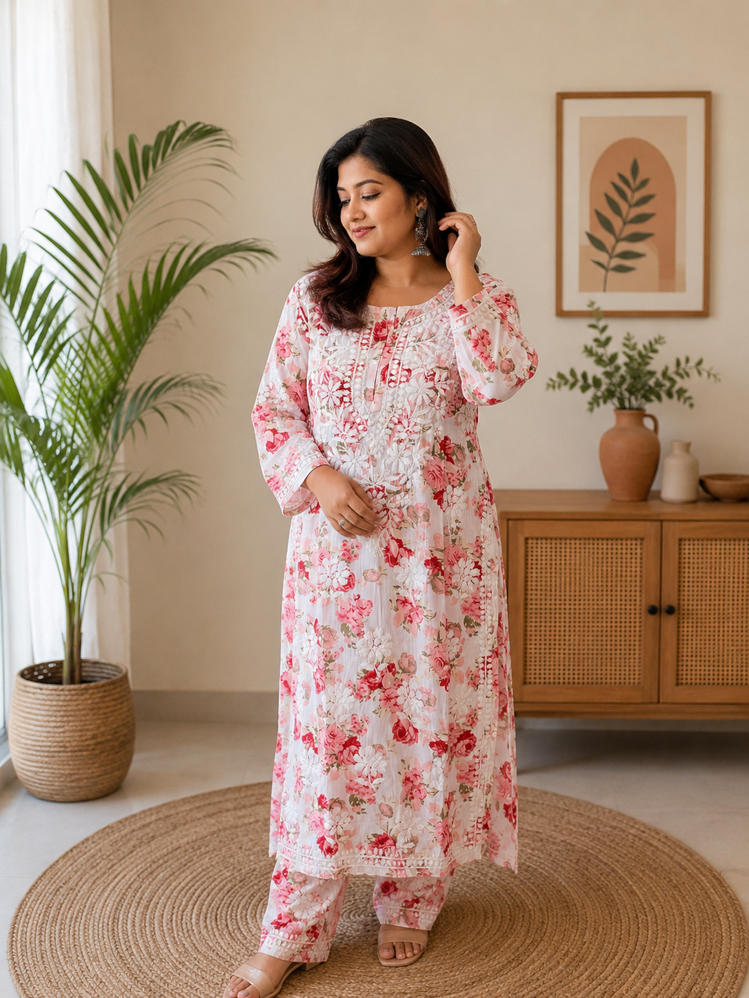 Mul Cotton Kurti Palazzo Set