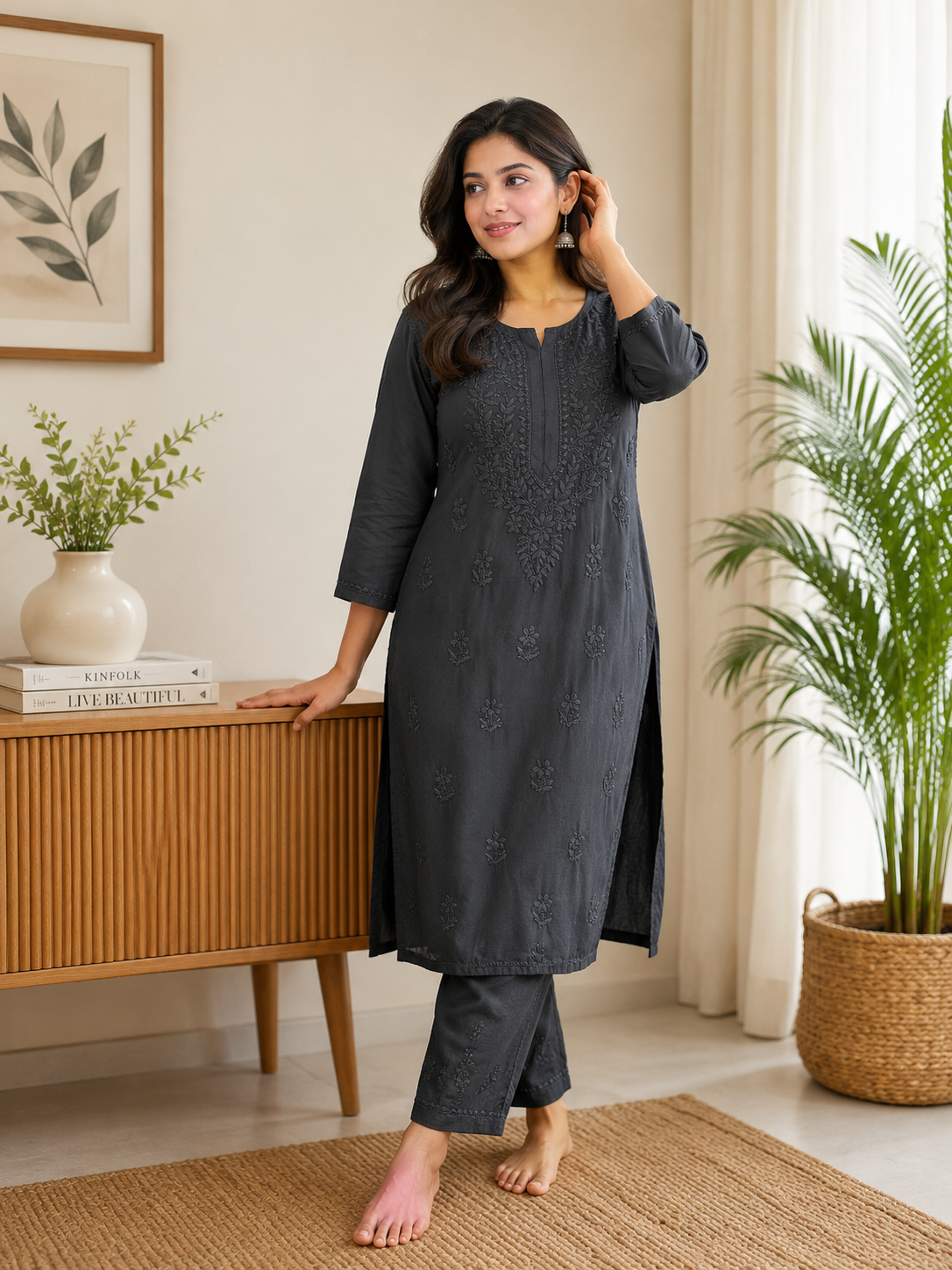 Rayon Kurti Palazzo Set