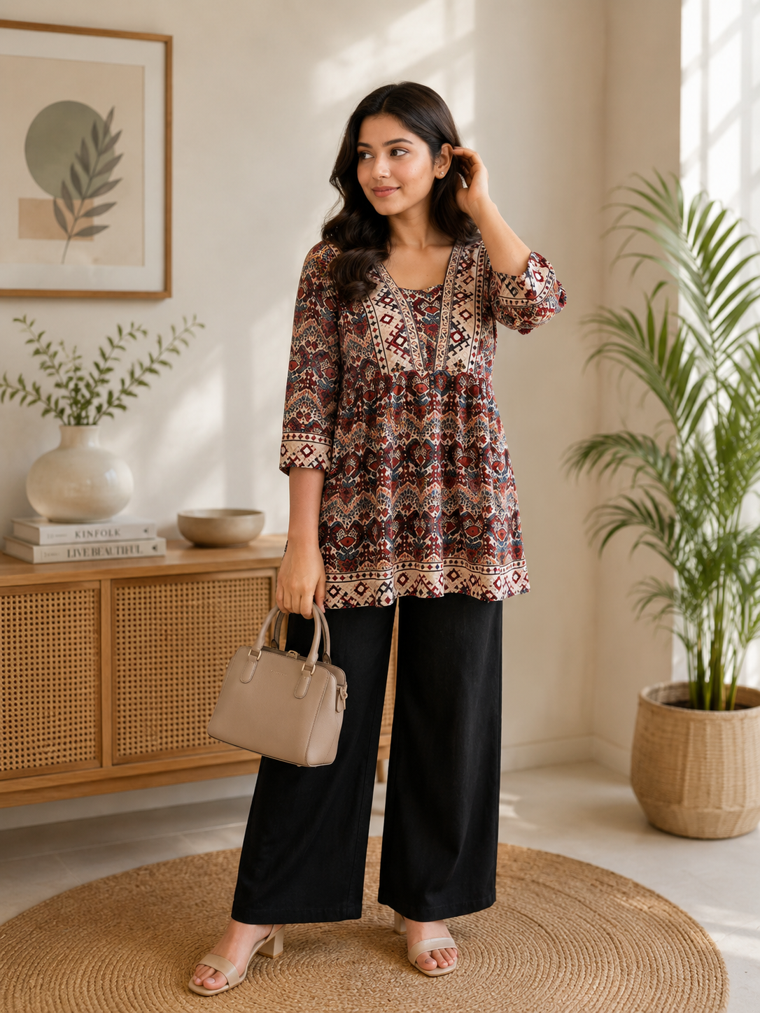 Ajrakh Short Top