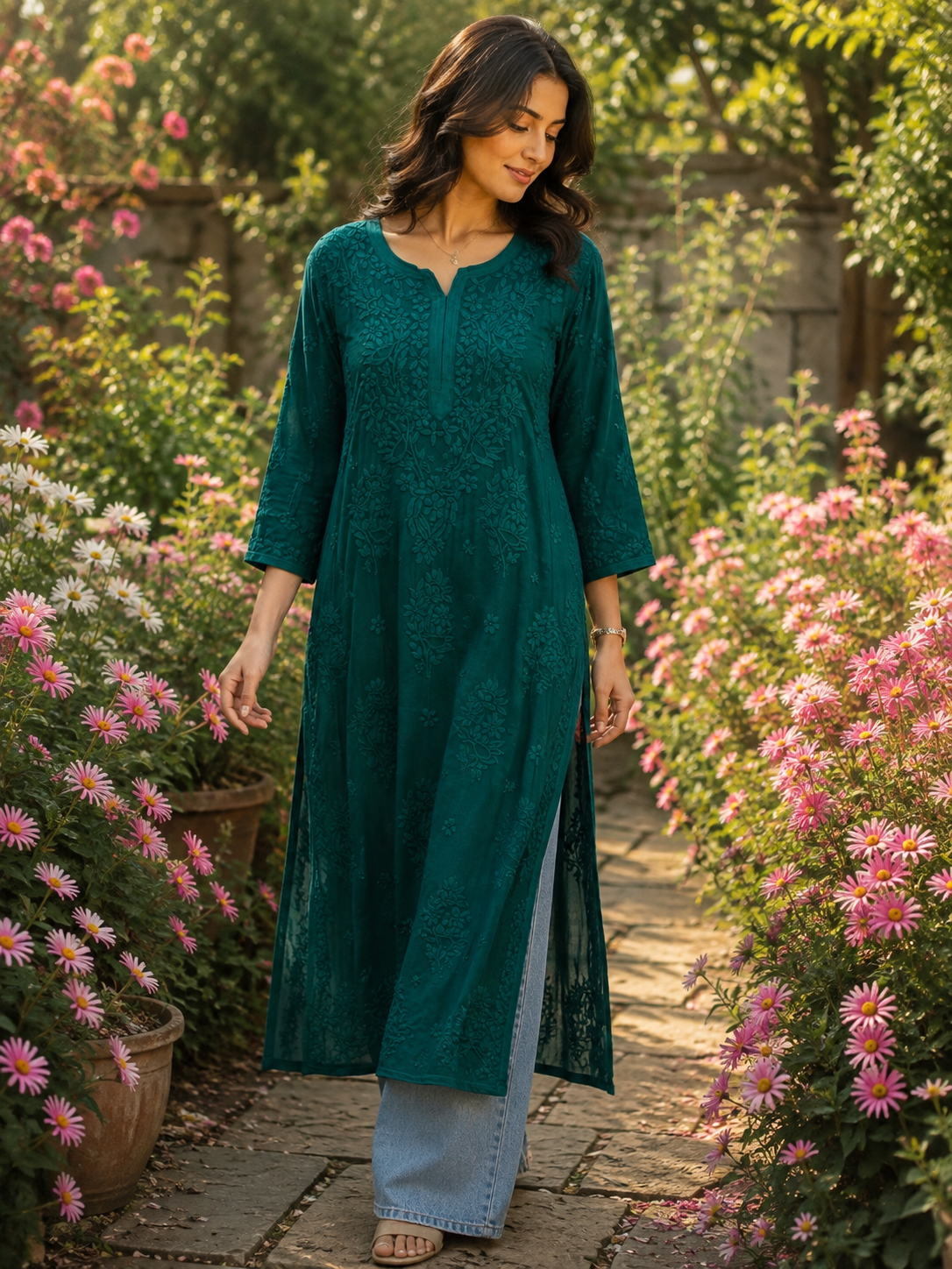 Viscose 5D long top